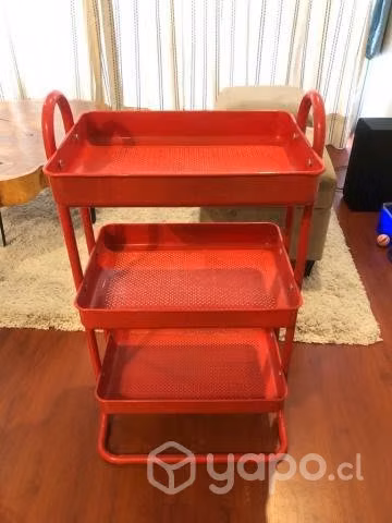 Organizador estante rojo mueble