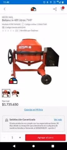 betonera 400LTS