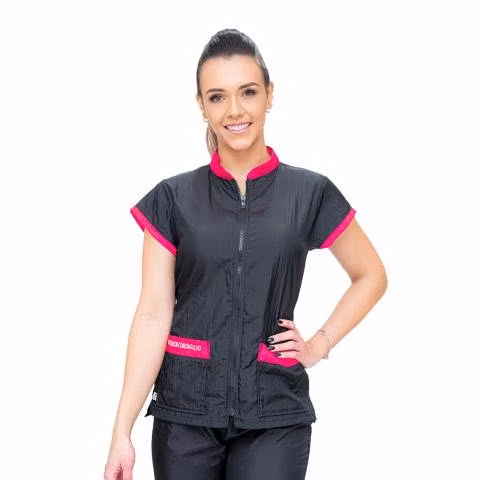 Chaqueta Negro y Rosa peluqueria canina
