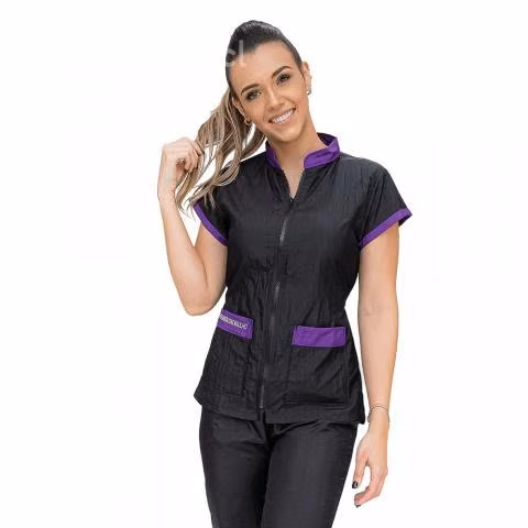 Negro y Morado Chaqueta