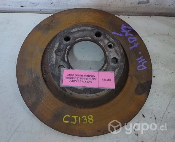Disco Freno Trasero Derecho (CJ138) Citroen Jumpy