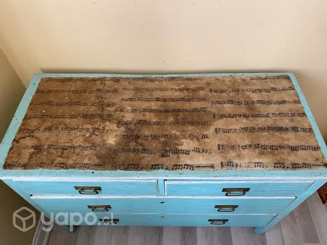 Comoda 4 cajones vintage madera antigua - Imagen 4