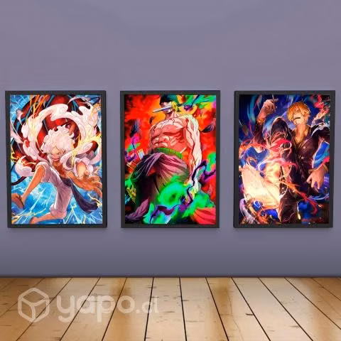 Pack 3 Póster Cuadros Decorativos ONE PIECE