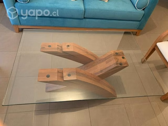 Mesa centro madera roble