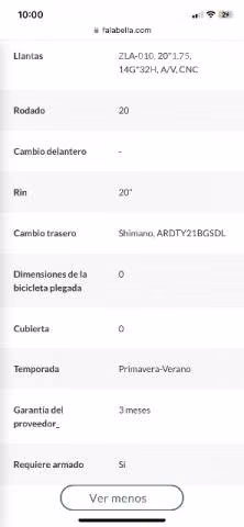 Bicicleta plegable aro 20 SCOOP - Imagen 6