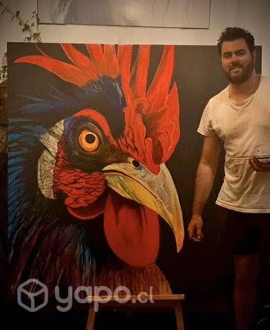 Cuadro miradas de gallo