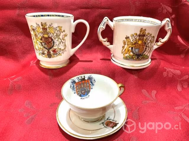 Coleccion De 3 Tazas finas De Porcelana Inglesa - Imagen 2