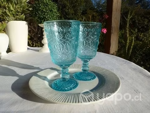 6 Copas Talladas Celestes