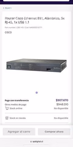 Router cisco modelo 881