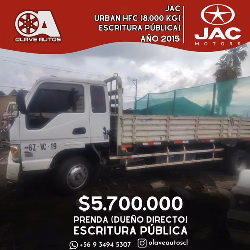 Jac Urban HFC En Prenda (Escritura Pública Dueño Directo)
