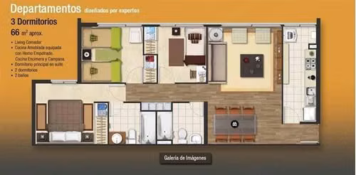 Departamento DEPARTAMENTO EN VENTA DE 3 DORM. EN CERRILLOS