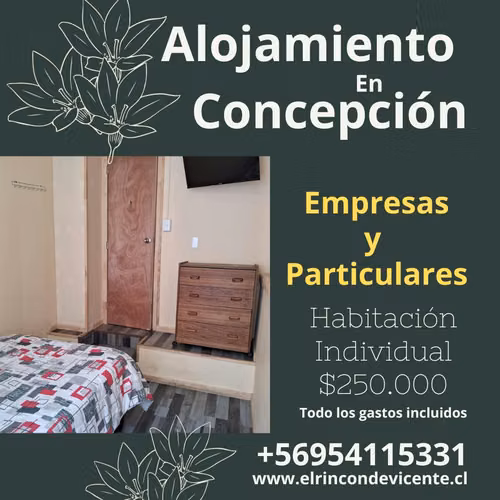 Habitaciones mensuales en concepcion centro