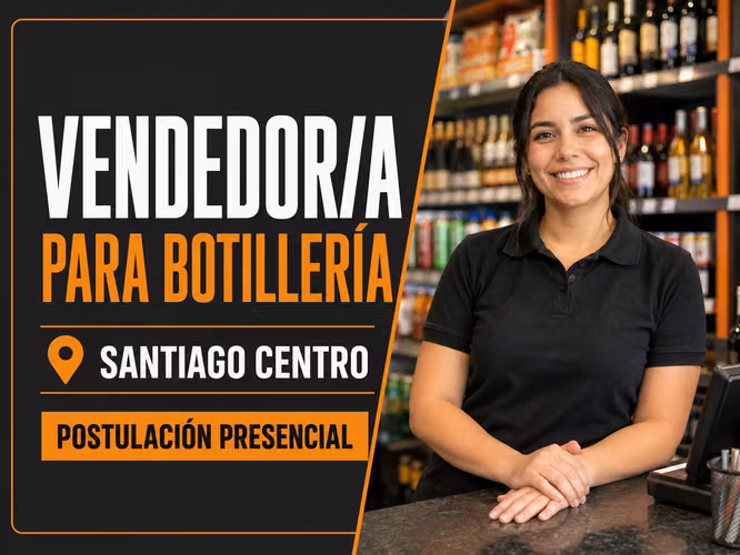 vendedora para Botilleria