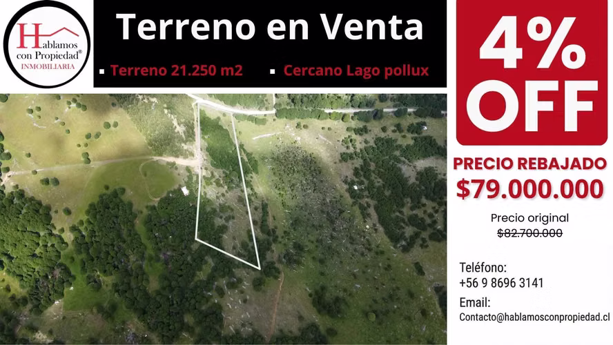 Venta de Terreno en Lago Pólux, Coyhaique (72941)