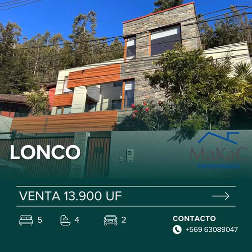 CASA EN VENTA 5 DORMI 4 BAÑOS, EN LONCO (75892) - Imagen 1