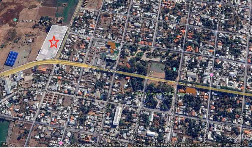 Terreno a pasos de la plaza de armas de Chillan viejo