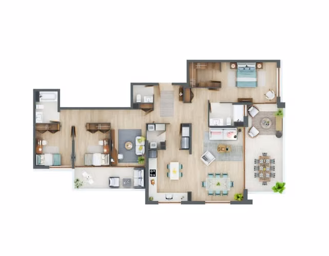 DEPARTAMENTO 3D3B + ESTAR  BOSQUES DE MONTEMAR PIS