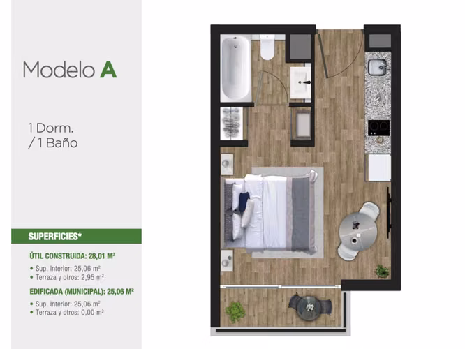 Departamentos nuevos Estudio y 1D 1B por Metro Mirador, La Florida