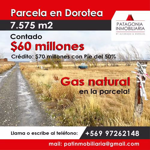 PARCELA CON GAS EN DOROTEA NATALES