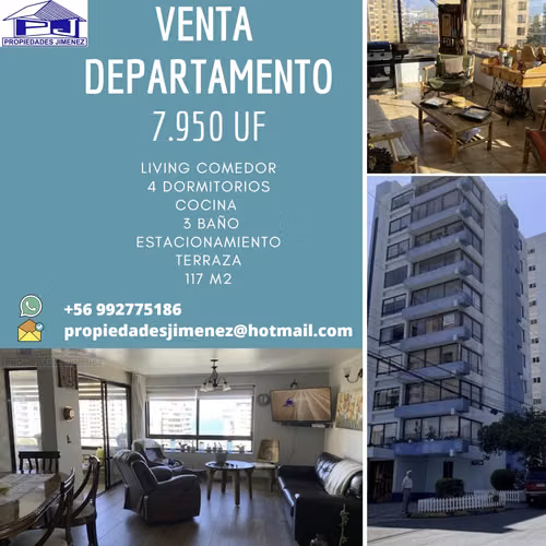 VENTA DEPARTAMENTO 4D + 3B + 1 ESTACIONAMIENTO