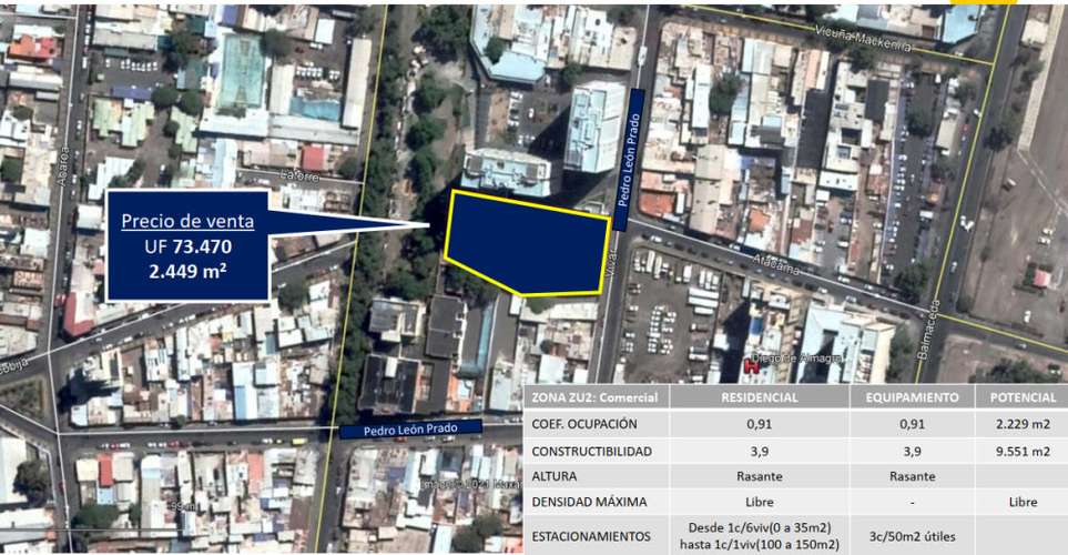Venta Terreno 2.449 m2 - Calama