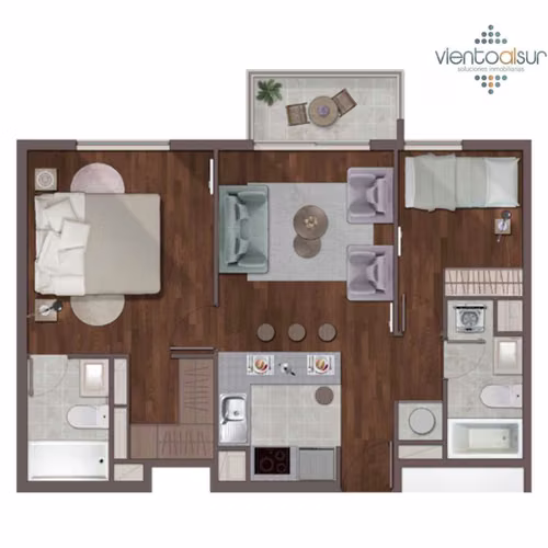 Venta Depto 2D2B cercano a la Clínica Andes (97805)