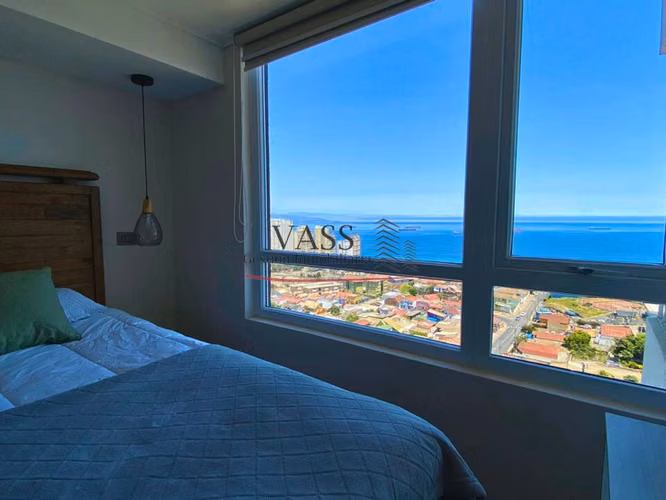 VASS vende depto 2D 1B con vista al mar, Santa Inés. Viña del Mar