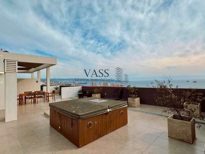 VASS vende depto 2D 1B con vista al mar, Santa Inés. Viña del Mar