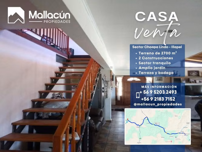  Terreno con Casa en Venta – Choapa Lindo, Illapel