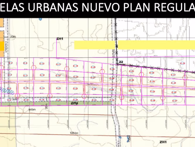 Parcelas en zona urbana (en verde y sin comisión)