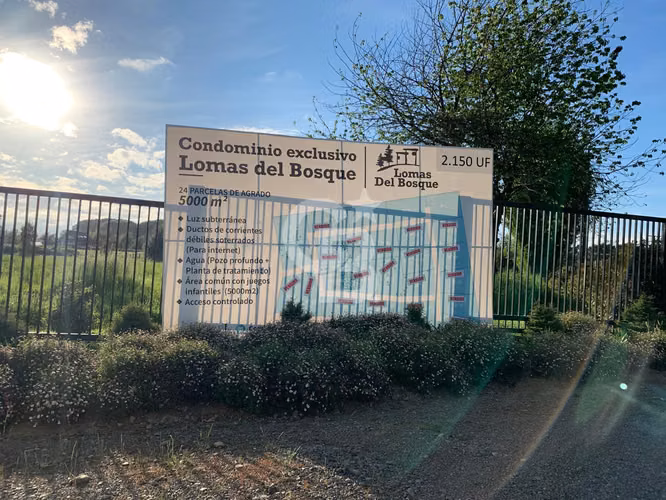 Parcela en Condominio a 5 minutos por ruta a aeropuerto