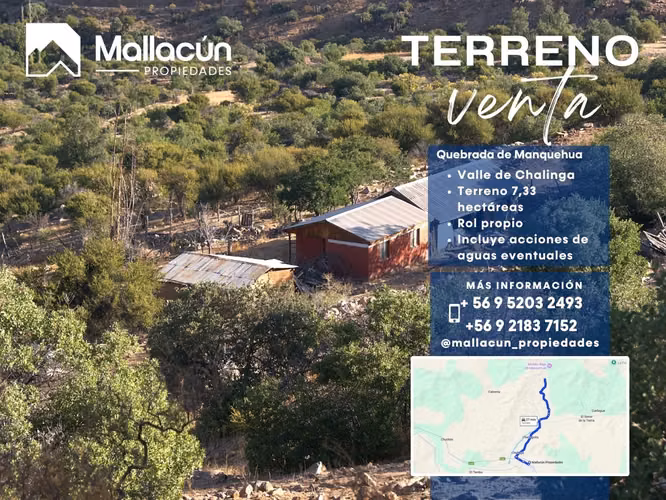 Parcela en Venta en Quebrada de Manquehua, Valle de Chalinga