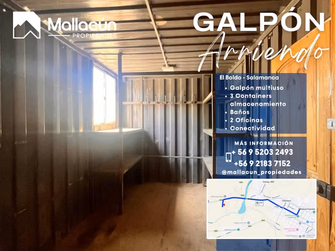Arriendo Ideal para Empresas o Emprendimientos – El Boldo, Salamanca