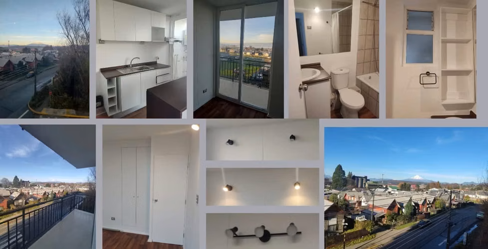 Departamento Nuevo 3 Dormitorios, estacionamiento Villarrica