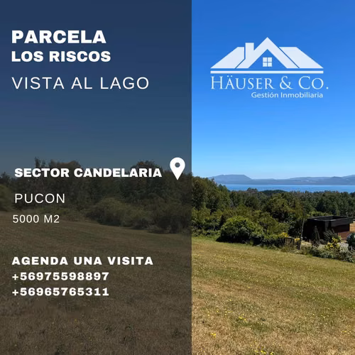 Parcela en Venta con vista al lago Los Riscos Pucon