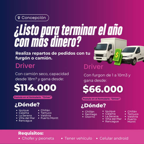 Furgon cerrado de 1 a 10 m3