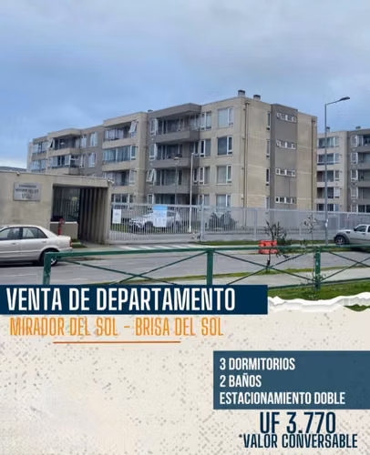 Se vende departamento en condominio Mirador del Sol, Talcahuano