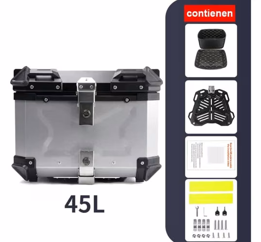 Maleta Moto Top Case Aluminio 45 litros