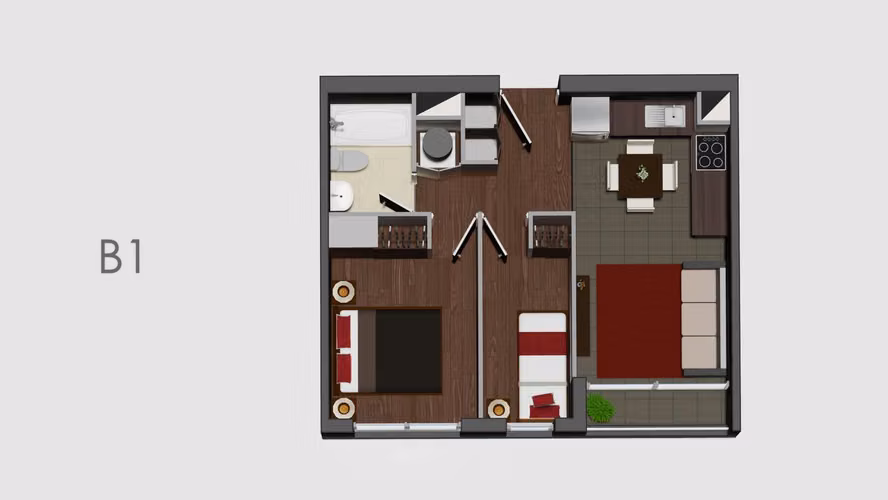 Departamentos semi-nuevos en Edificio Parque Laguna, Concepción.