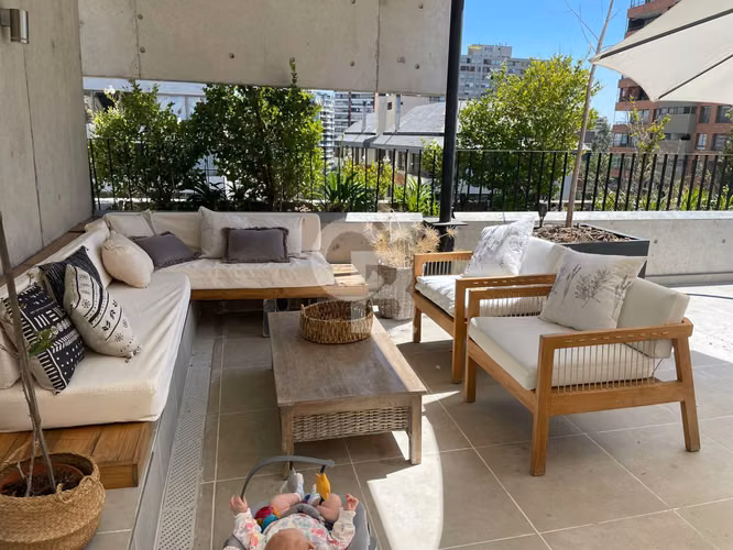 Departamento con terraza privada estilo rooftop