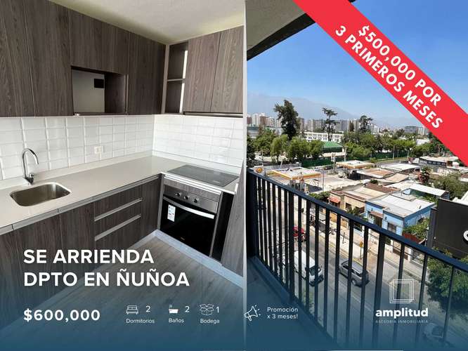 ÑUÑOA CON DCTO 3 MESES: 2D+2B+Bod. nuevo! (127314) - Imagen 1