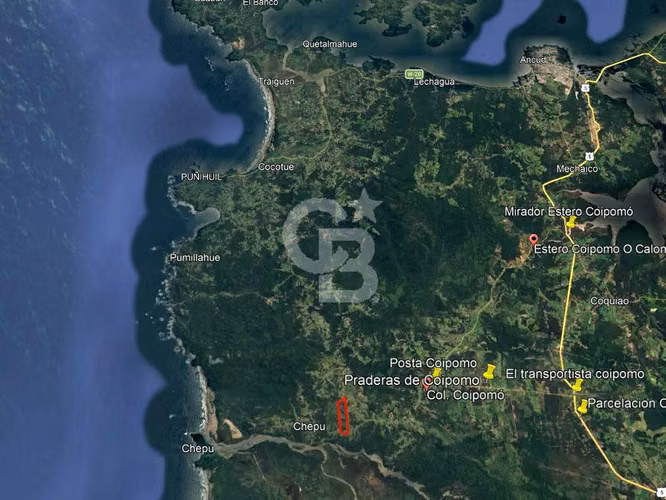 46,35 há en Valle de Chepu, Ancud (sobre carretera)