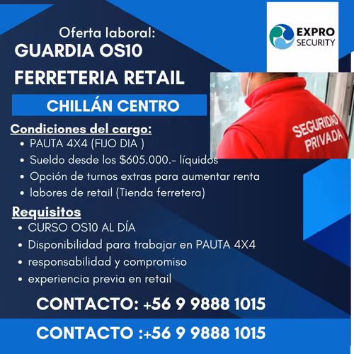 Guardia os10 ferreteria chillan