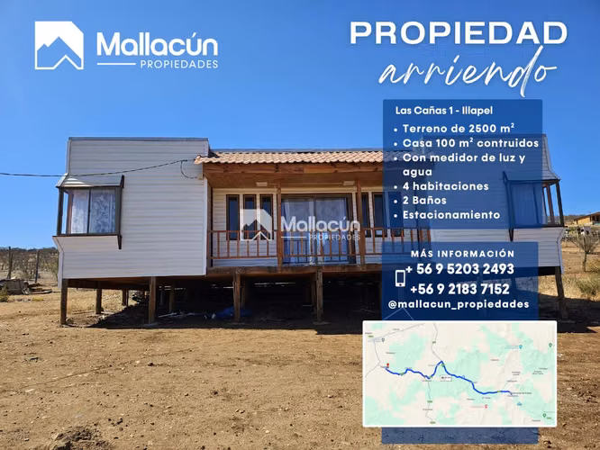 Casa en ARRIENDO - Las Cañas, Illapel