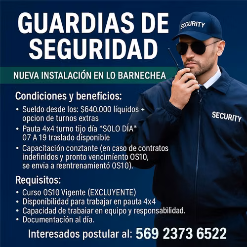 guardia os10 corporativo para colegio lo barnechea 4x4 dia