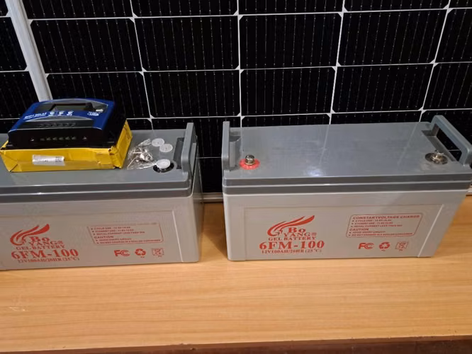 Energía Solar 3Kw playa 2 Pan 550w 2Bat Gel 100Ah