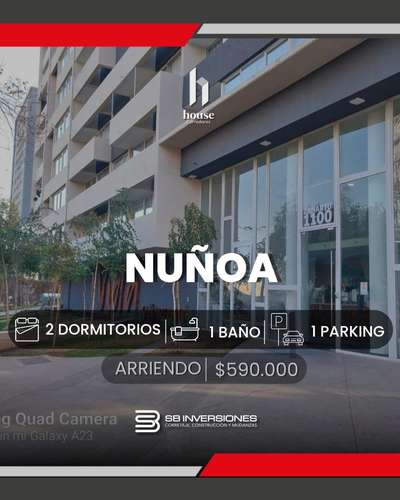 HERMOSO DEPARTAMENTO EN ARRIENDO COMUNA ÑUÑOA - Imagen 1