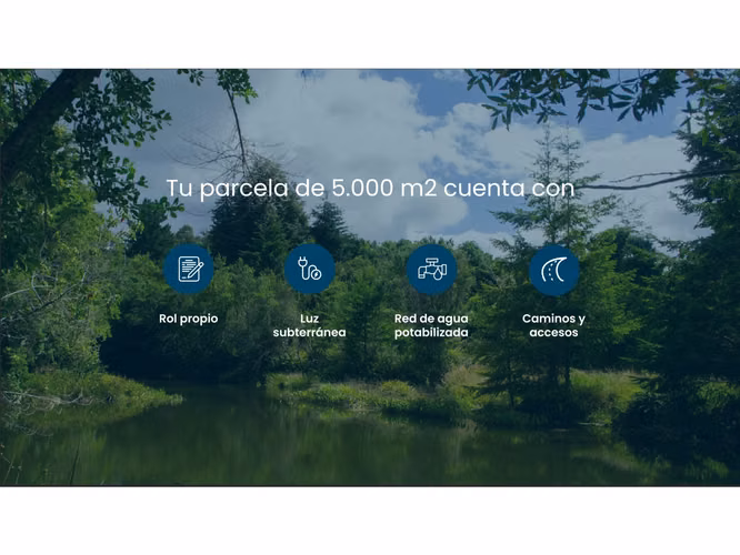 Parcela en venta con agua, luz aerea y amplios caminos en FRUTILLAR
