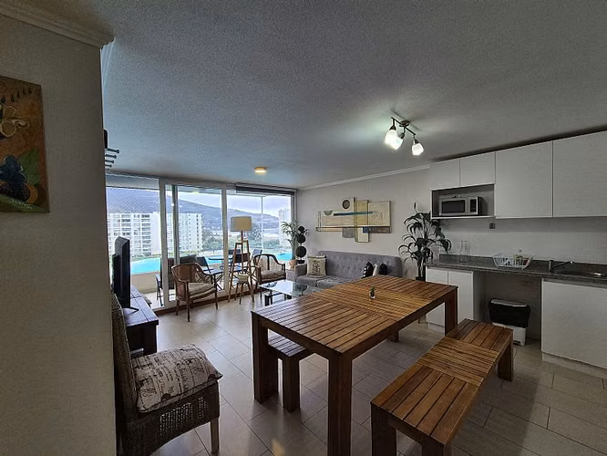 DEPARTAMENTO AMOBLADO 3D2B PAPUDO LAGUNA, VISTA PA