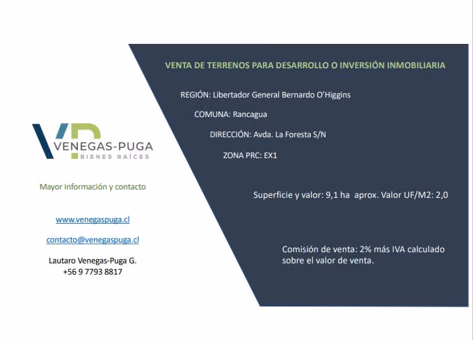 Venta Terreno para Desarrollo o Inversión Inmobiliaria